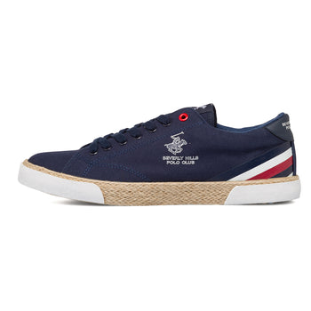 Sneakers casual da uomo blu navy con dettaglio in corda e logo Beverly Hills Polo Club, Sneakers Uomo, SKU m143000105, Immagine 0